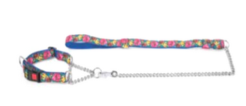Kennel Uraban Prints Chain Collar & Chain Leash Set (W = 1 1/4 Inch)